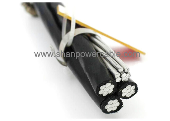 الصين كبل كهربائي معزول PVC معزول بـ 0.6 / 1 KV AAC Conductors، Triplex Service Drop Cable المزود