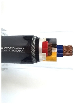 الصين الكابلات النحاسية LV SWA كابلات PVC المدرعة المعزولة 4 Cores Steel Wire Armored Cable 4x240mm2 المزود