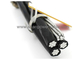 كبل كهربائي معزول PVC معزول بـ 0.6 / 1 KV AAC Conductors، Triplex Service Drop Cable المزود