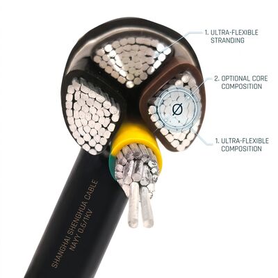 الصين Oil Resistant Chemical Resistant PVC Insulated Cable 450/750V 3 Core Industrial Use مزود