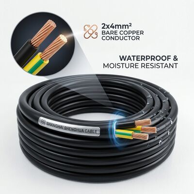 الصين Waterproof Moisture Resistant PVC Insulated Cable 0.6/1kV 2 Core 2x4mm2 Outdoor Wet Area مزود
