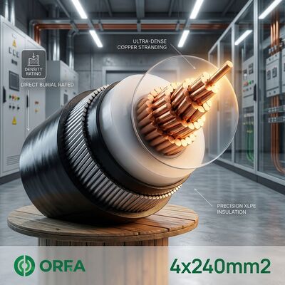 الصين Underground Direct Burial SWA Armoured 4x240mm2 Copper XLPE Insulated Power Cable مزود