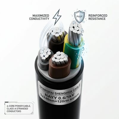 Waterproof Moisture Resistant PVC Insulated Cable 0.6/1kV 2 Core 2x4mm2 Outdoor Wet Area مزود