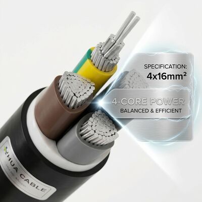 NYY 4x25mm2 PVC Insulated Cable 90C High Temperature Underground 0.6/1kV IEC60502 Power Wire مزود