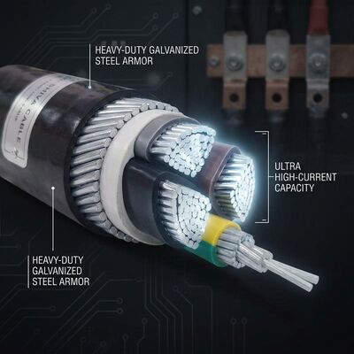 ABC 4x35mm2 UV Stabilized PVC Insulated Aerial Bundled Cable Overhead 0.6/1kV IEC60502 مزود