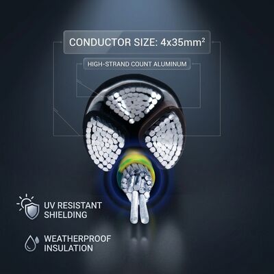 NYY 4x70mm2 Anti UV PVC Insulated Cable Direct Burial Sunlight Resistant 0.6/1kV IEC60502 مزود