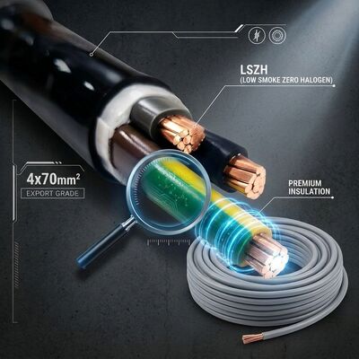 N2XCH 4x25mm2 LSZH PVC Insulated Cable Low Smoke Zero Halogen 0.6/1kV IEC60502 مزود