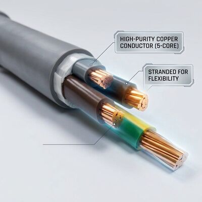 N2XCH-J 5x16mm2 Low Smoke Zero Halogen PVC Insulated Cable Tunnel 0.6/1kV IEC60502 مزود