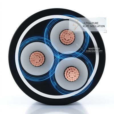 كابل طاقة أرضي معزول XLPE بغلاف HDPE مقاوم للتآكل 0.6/1kV مزود