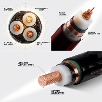 كابل طاقة معزول XLPE مقاوم للحريق معتمد BS6387 0.6/1kV للطوارئ مزود