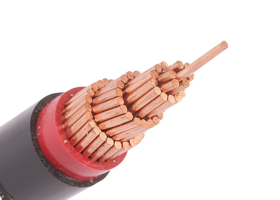 موصل نحاسي 1 كور 0.6 / 1KV PVC كابل الطاقة المعزول المزود
