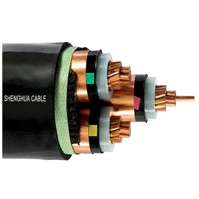 التوتر المتوسط XLPE PVC عازل Pvc مغطى 3 محور كابل مرن Sh Shenghua المزود
