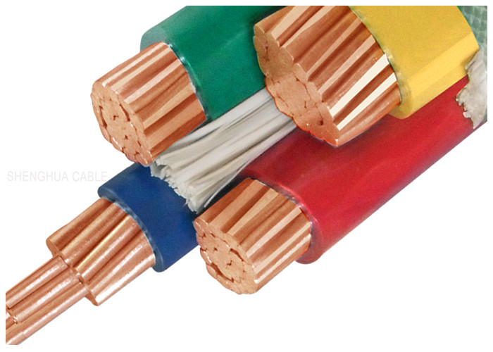 1000V كابلات النحاس موصل PVC معزول حسب الطلب مع ثلاثة نصف الأساسية