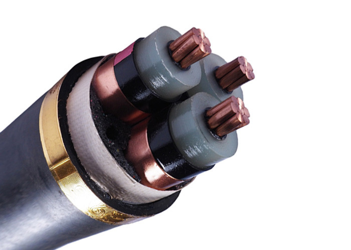 6.35 / 11kV 3 Core N2XSY PVC Xlpe موصل دائري للكابلات الكهربائية